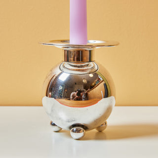 Silver-Plated Bubble Candle Holder